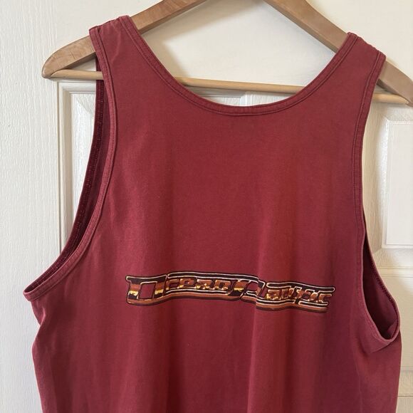 Vintage Y2K OP Ocean Pacific Men Tank Top Size L Red Beachwear Made in USA Skate - Picture 9 of 10
